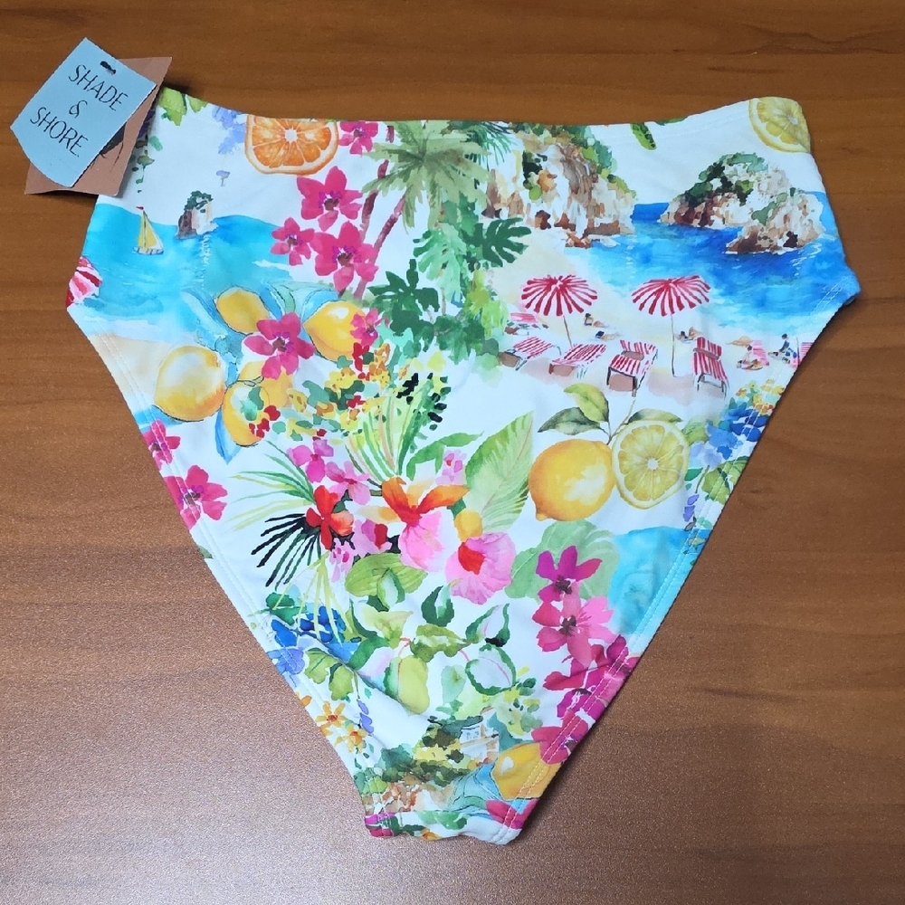 Shade & Shore Vibrant Floral Beach Scene Bikini Bottom - Picture 5 of 5